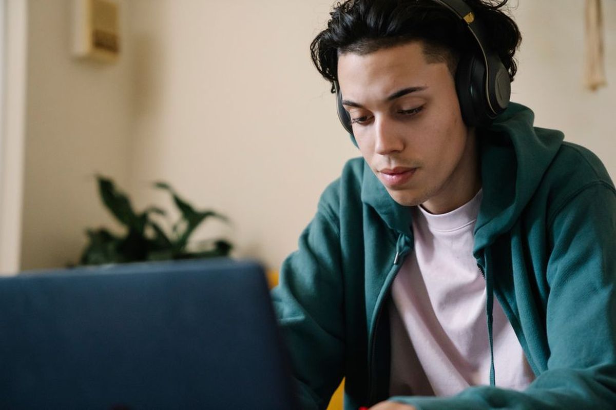 Tutor and student in a free introductory video call